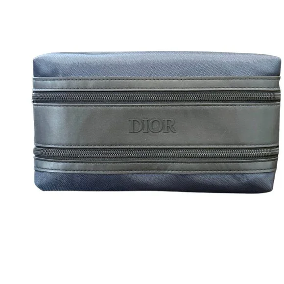 Dior Men’s Toiletry Bag – Black/Grey – Embossed Logo – GWP – NIB - Picture 1 of 3